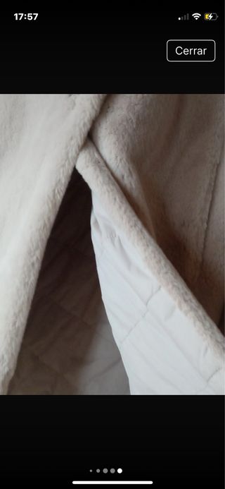 Abrigo pelo reversible a gabardina