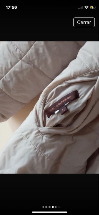 Abrigo pelo reversible a gabardina