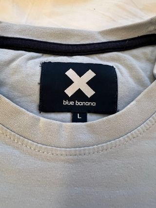 Camiseta Blue Banana Talla L colot azul cielo