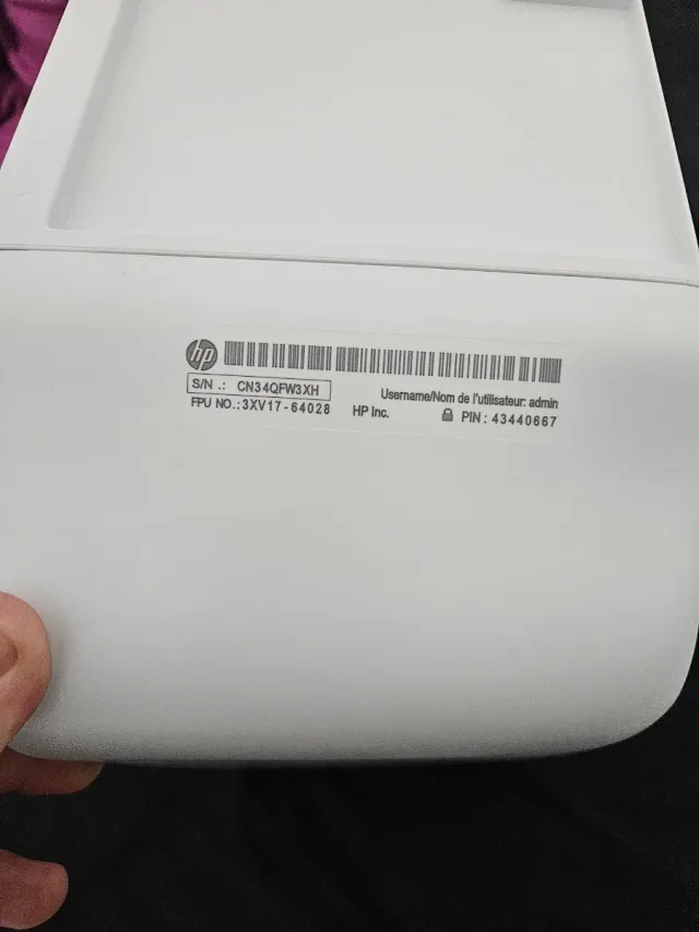 Impresora HP Blanca y Azul