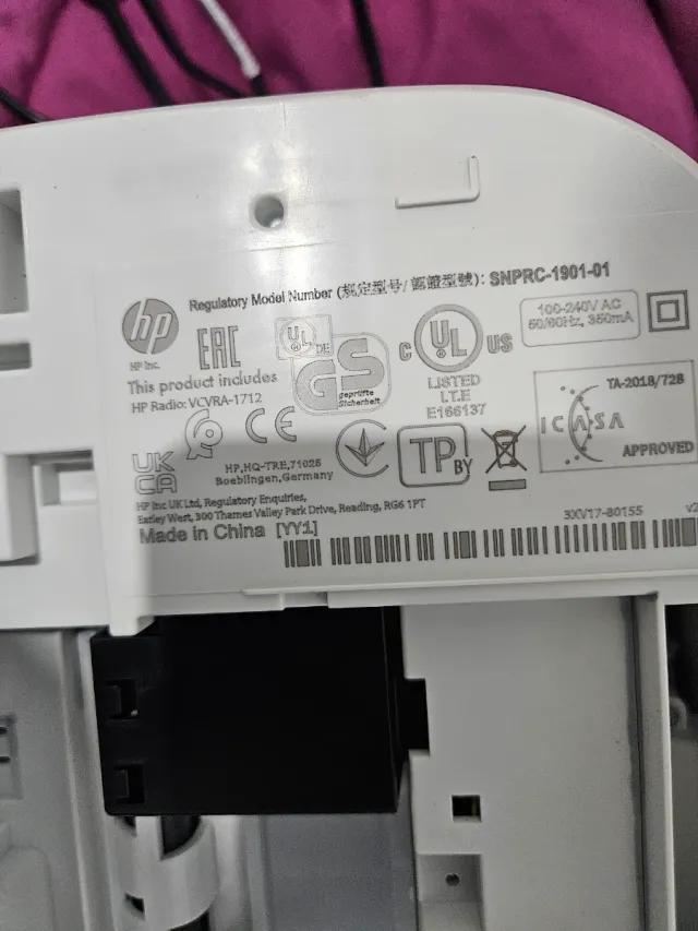 Impresora HP Blanca y Azul