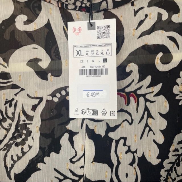 Vestido Zara Estampado Talla XL