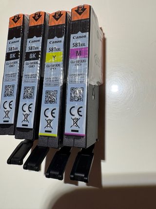 Pack 4 Cartuchos Tinta Canon 581 XXL C M Y BK
