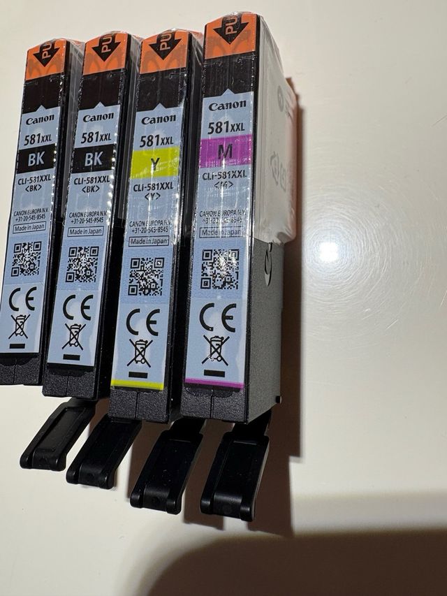 Pack 4 Cartuchos Tinta Canon 581 XXL C M Y BK