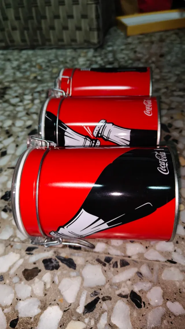 Set di 3 lattine Coca-Cola