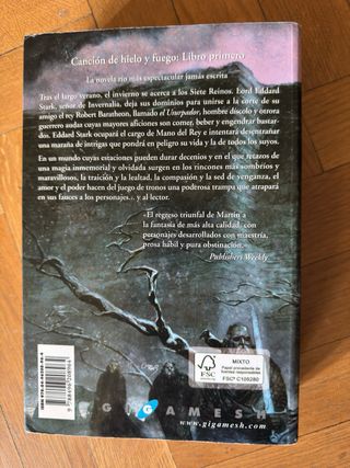 JUEGO DE TRONOS CANCIÓN DE HIELO Y FUEGO / 1