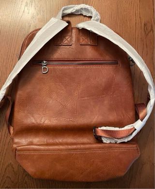 Bolso Mochila Desigual Marrón y Beige