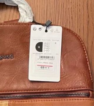 Bolso Mochila Desigual Marrón y Beige