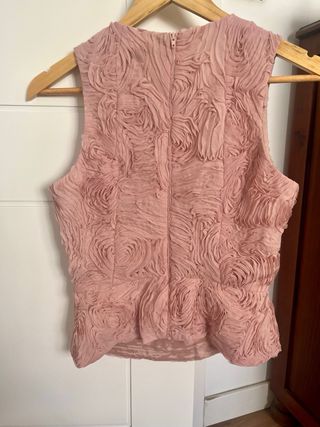 Top fiesta rosa floral