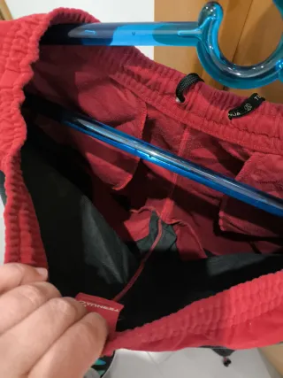 Pantalón Montaña Mujer Talla M Rojo/Negro