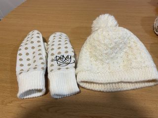 Gorro Roxy rayas marrón y rosa