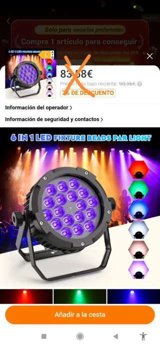 !!OFERTON! Foco LED FOVO 6 en 1 18x18w