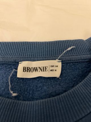 Sudadera Brownie Azul Bordada talla sm