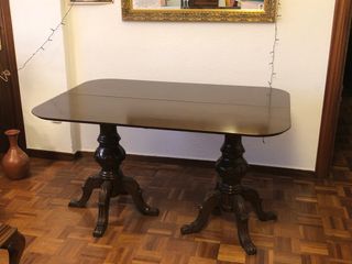 Mesa de madera vintage desplegable