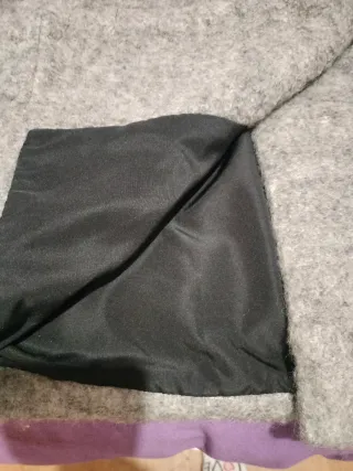 Chaquetón gris Bershka