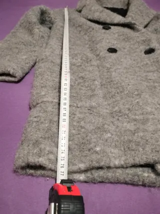 Chaquetón gris Bershka