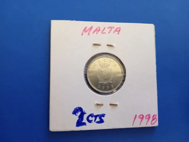Moneda Malta 2 Cts 1998