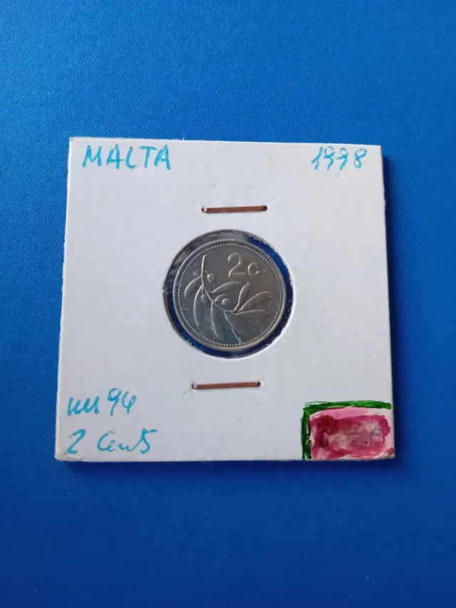 Moneda Malta 2 Cts 1998