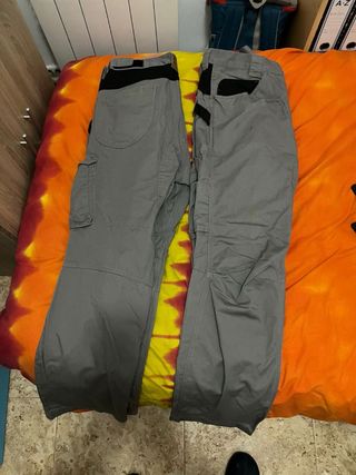 Pantalones Jofra Gris Bolsillo Lateral