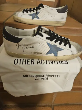 Zapatillas Golden Goose Azul y Blanco