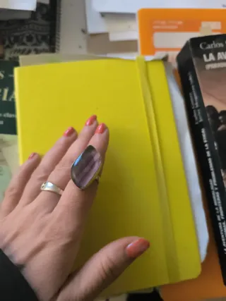 Anillo Plata Fluorita Morada