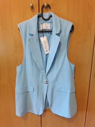 Chaleco americana Stradivarius azul Talla M