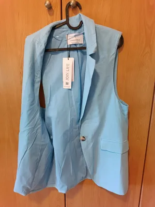 Chaleco americana Stradivarius azul Talla M