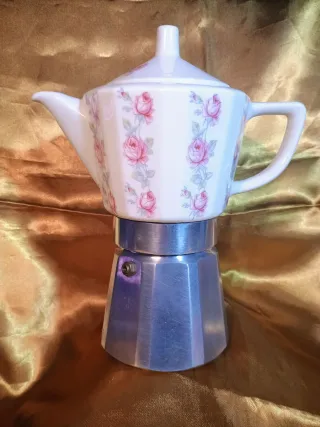 Moka in porcellana decorata