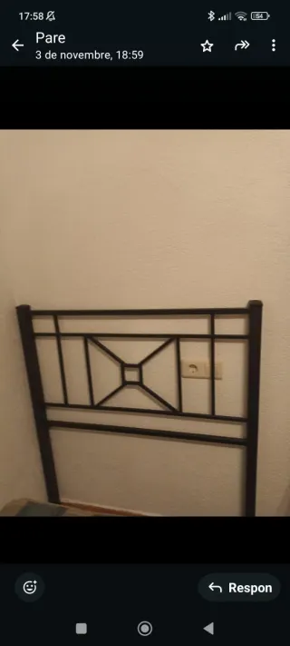 2 cabeceros de cama metálicos negros