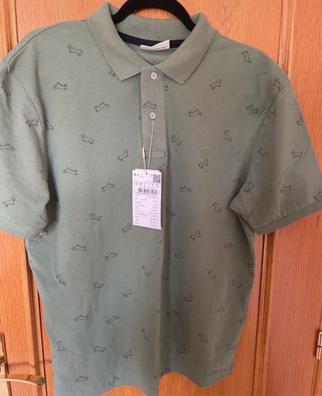 Polo Springfield perro verde talla M