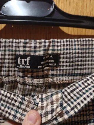 Pantalón/chino de señora, Zara Talla L Cuadros
