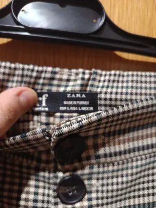 Pantalón/chino de señora, Zara Talla L Cuadros