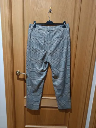 Pantalón/chino de señora, Zara Talla L Cuadros