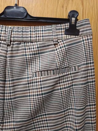 Pantalón/chino de señora, Zara Talla L Cuadros