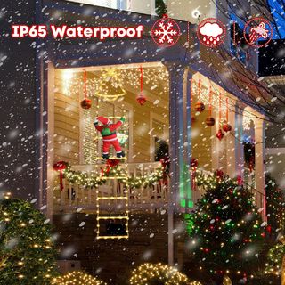 Luci per scale di Natale Babbo Natale LED 160cm 8 Modalità