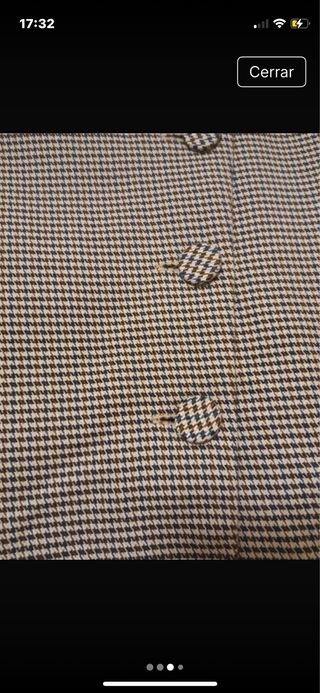 Falda pata de gallo asimétrica