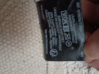 Tappeto in cotone beige e bianco