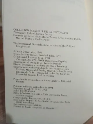 El imperialismo español y la imaginación políti...