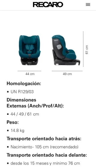 Silla de coche Recaro Salia 125 i-size