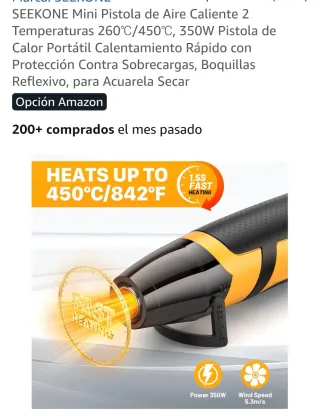 Mini pistola de calor SEEKONE 350W