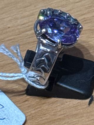 Anillo Plata 925 Amatista Morada