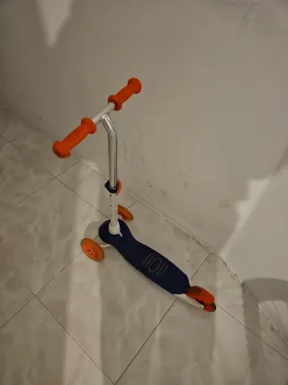 Patinete 3 Ruedas Azul y Naranja