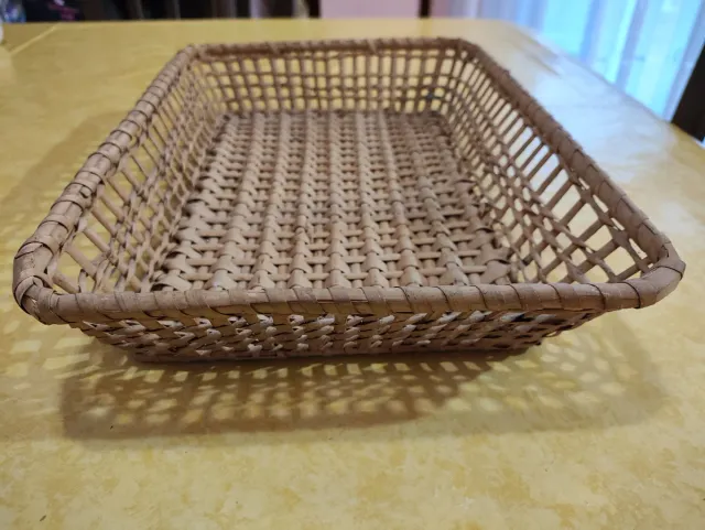 Cesta in vimini rettangolare intrecciata - Decorazione