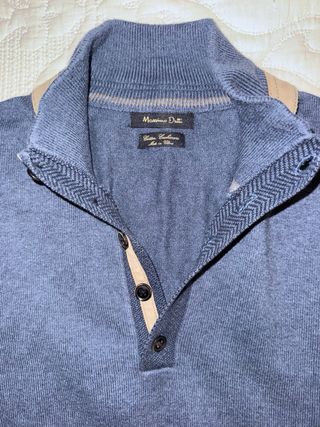 Jersey hombre cuello alto botones