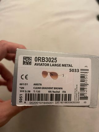 Gafas Ray Ban Aviator Large Metal ORB3025