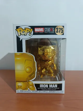 Funko Pop Iron Man Cromado Dorado Marvel 375 nuevo