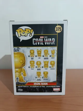 Funko Pop Iron Man Cromado Dorado Marvel 375 nuevo