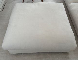 Sofá modular 2 plazas + puff beige