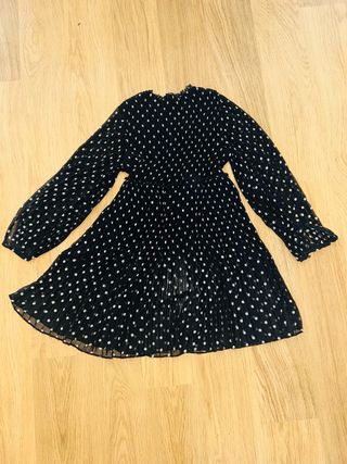 Vestido Zara Negro Lunares