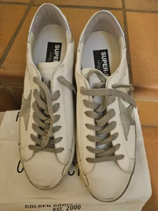 Zapatillas Golden Goose Blancas y Doradas